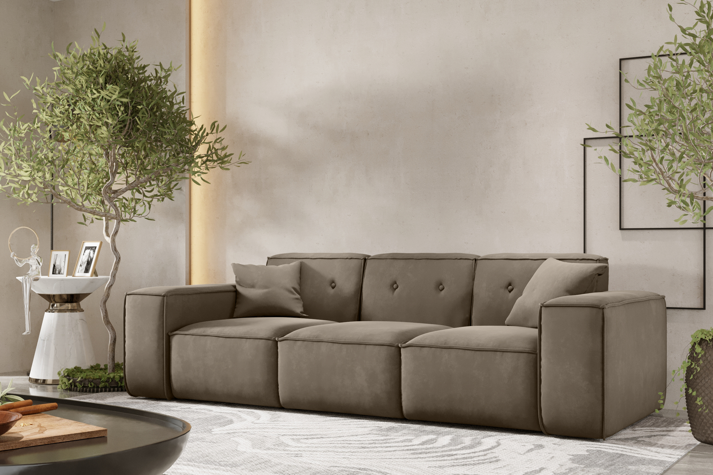 Sofa LUGA 3-Sitzer Beige